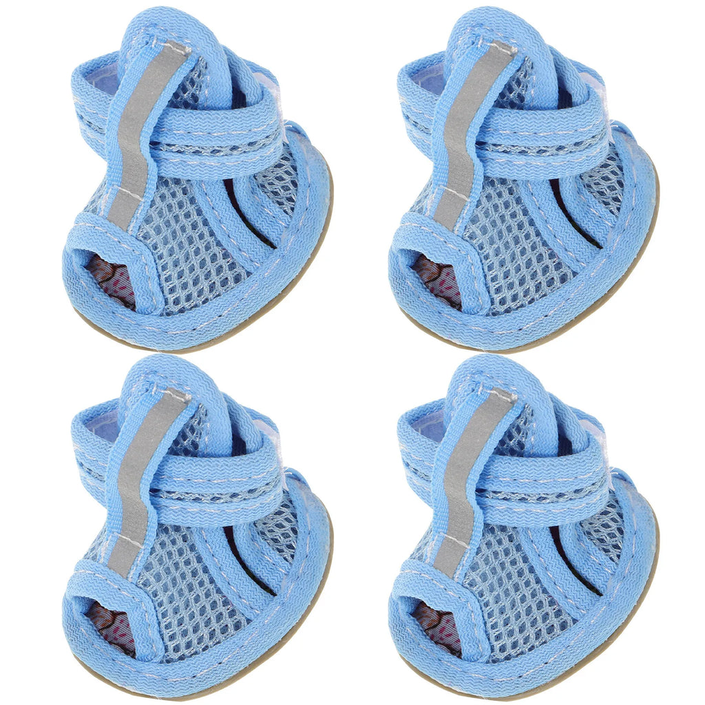 Dog Shoes — Breathable Mesh Anti-Slip Summer Sandals for Hot Pavement