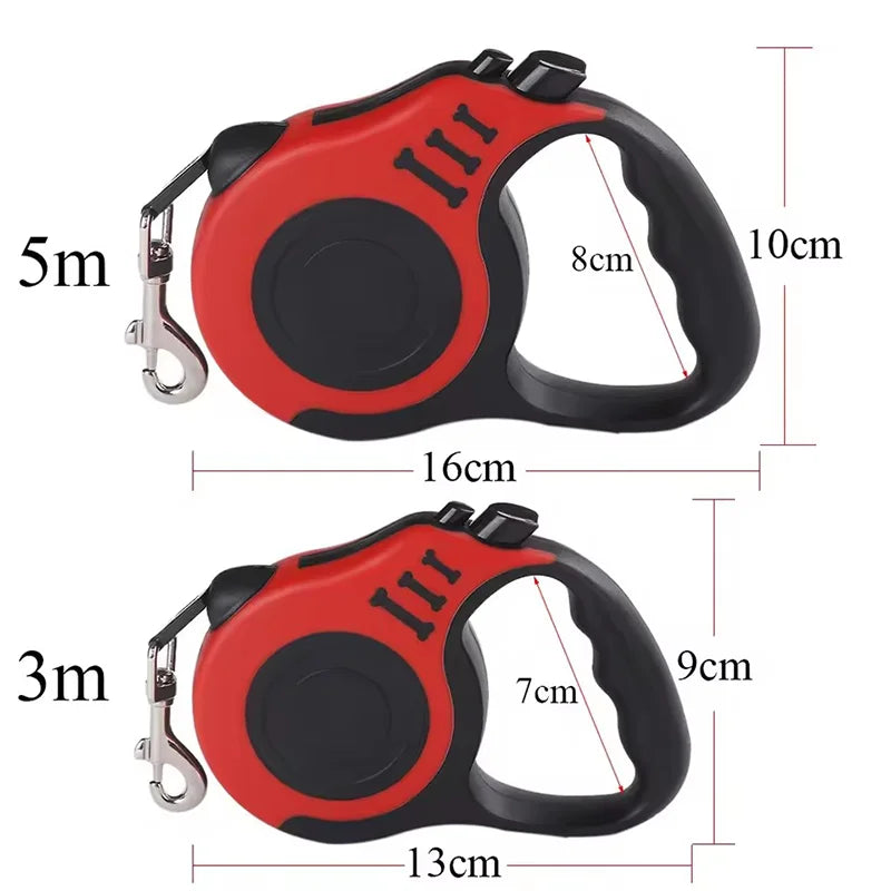 Retractable Dog Leash — Nylon Braided Rope for Small & Medium Dogs