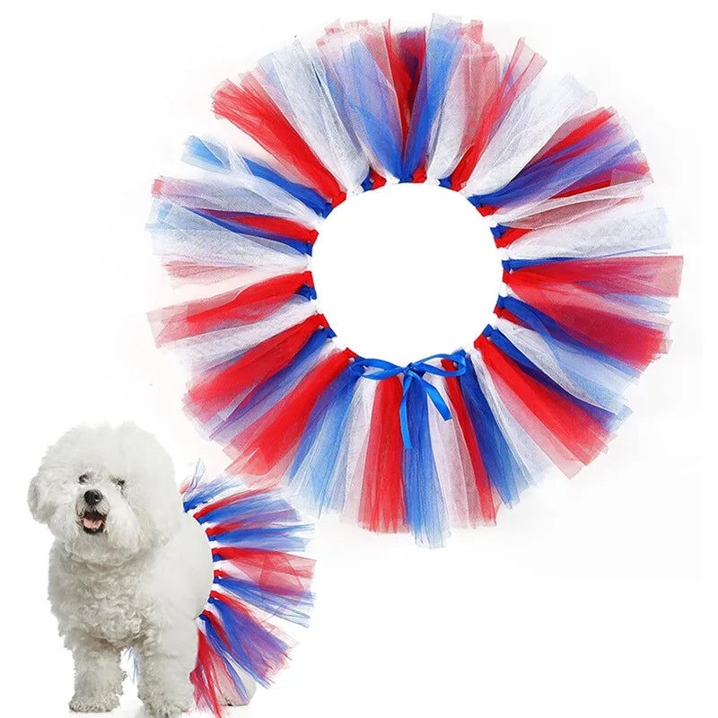 4th of July Dog Bow Headband & Collar Set – 3pc Patriotic Pet Accessories