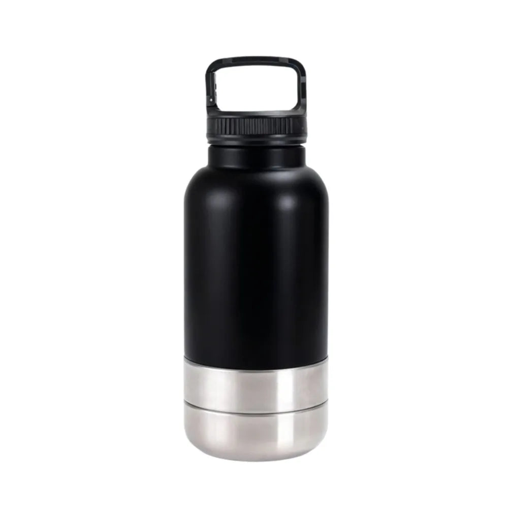 3 in 1 Stainless Steel Pet Water Bottle Multi-layered Detachable Dog Drinking Bottle Leak-proof 32Oz Insulated Water Bottle