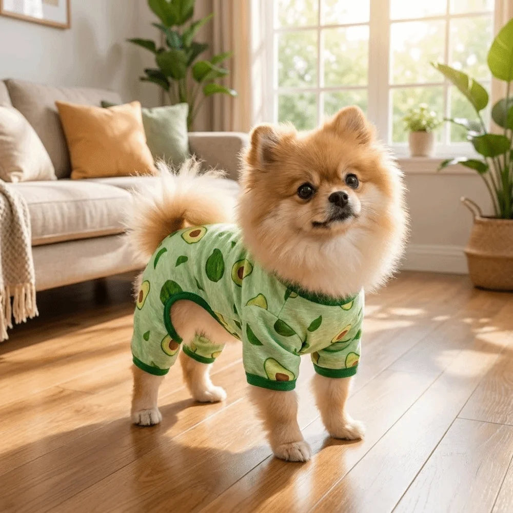 Cartoon Print Cat Cooling Jumpsuit Ultra-thin Breathable Mesh Dog Sunscreen Clothes Sun Protection Pet Four-legged Clothes