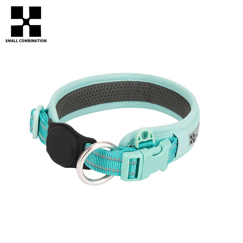 Personalized  AirTag Dog Collar  Adjustable Nylon Reflective Padded Pet Dog Collar for Small Medium Large Dog accessories
