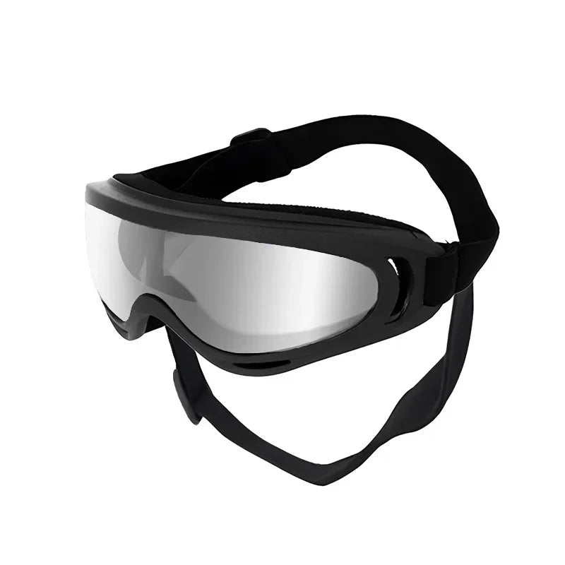 Pet Goggles Adjustable Anti UV Glare Windproof Sunglasses for Dogs Outdoor Hiking Running Beach All Breeds Eye Protection Black