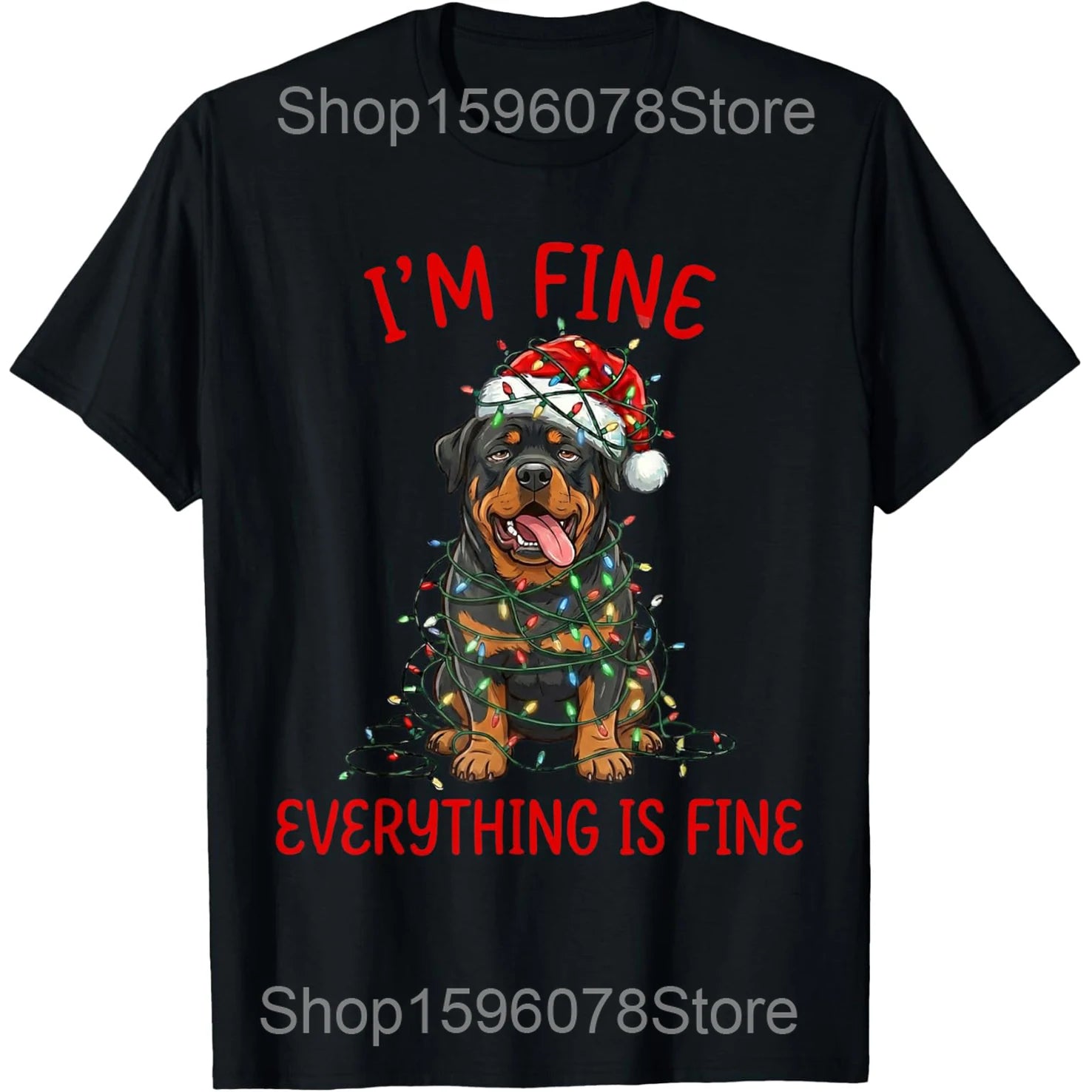 Funny Rottweiler Dog Pet Graphic T Shirts Men Women Pure Cotton Humor Streetwear Tee Shirt Short Sleeve Unisex Loose Clothing