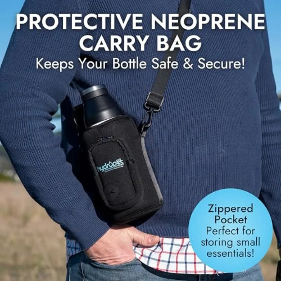 Hydropet Portable Dog Water Bottle - Insulated Dogs and Cats Travel Bottles Stainless Steel - Detachable Dog Food Bowl and Wate