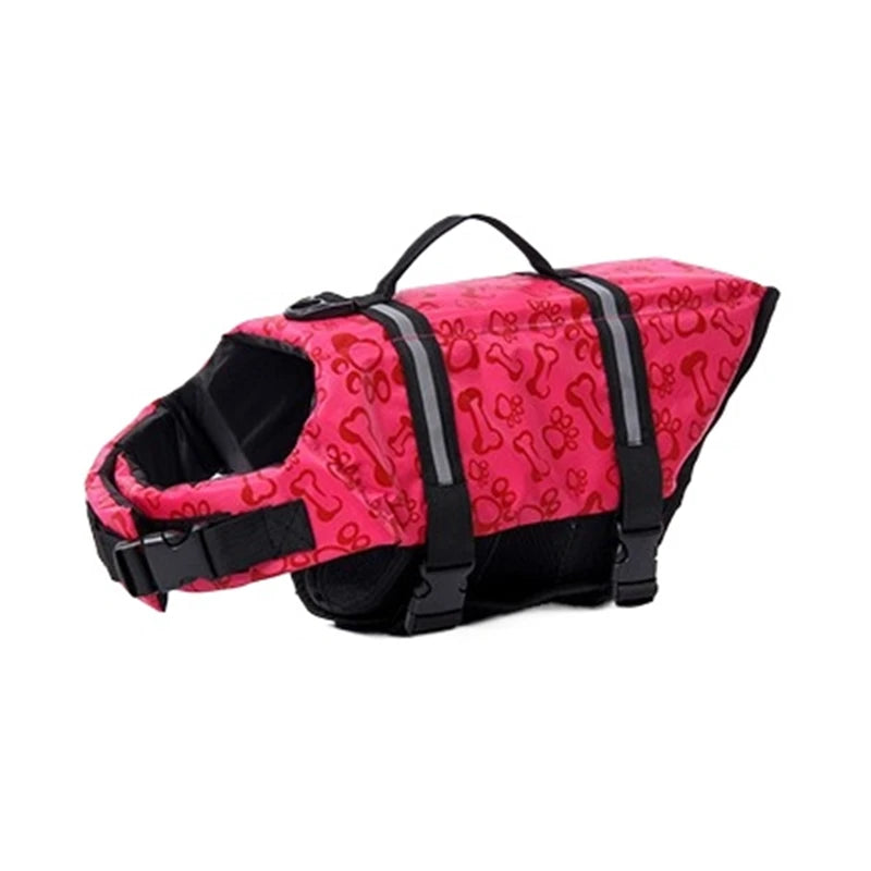 Summer Dog Life Jacket — Reflective Adjustable Swimwear Safety Vest for Large Dogs