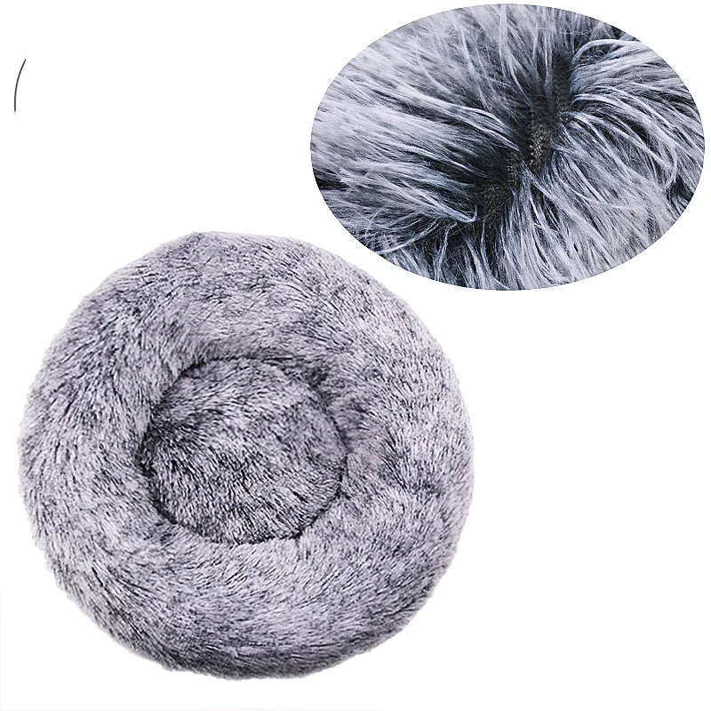 Super Soft Round Plush Pet Bed — 6 Sizes for Cats & Dogs