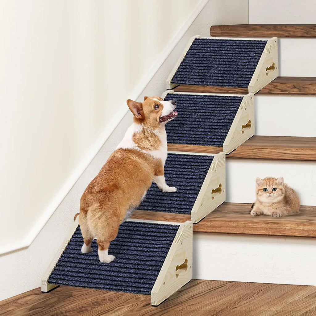 Pet Dog Stair Ladder Supplies Ideal Gifts Anti Slip Multifunctional Ornament Dog Ramp for Animals High Bed Cars Kitten