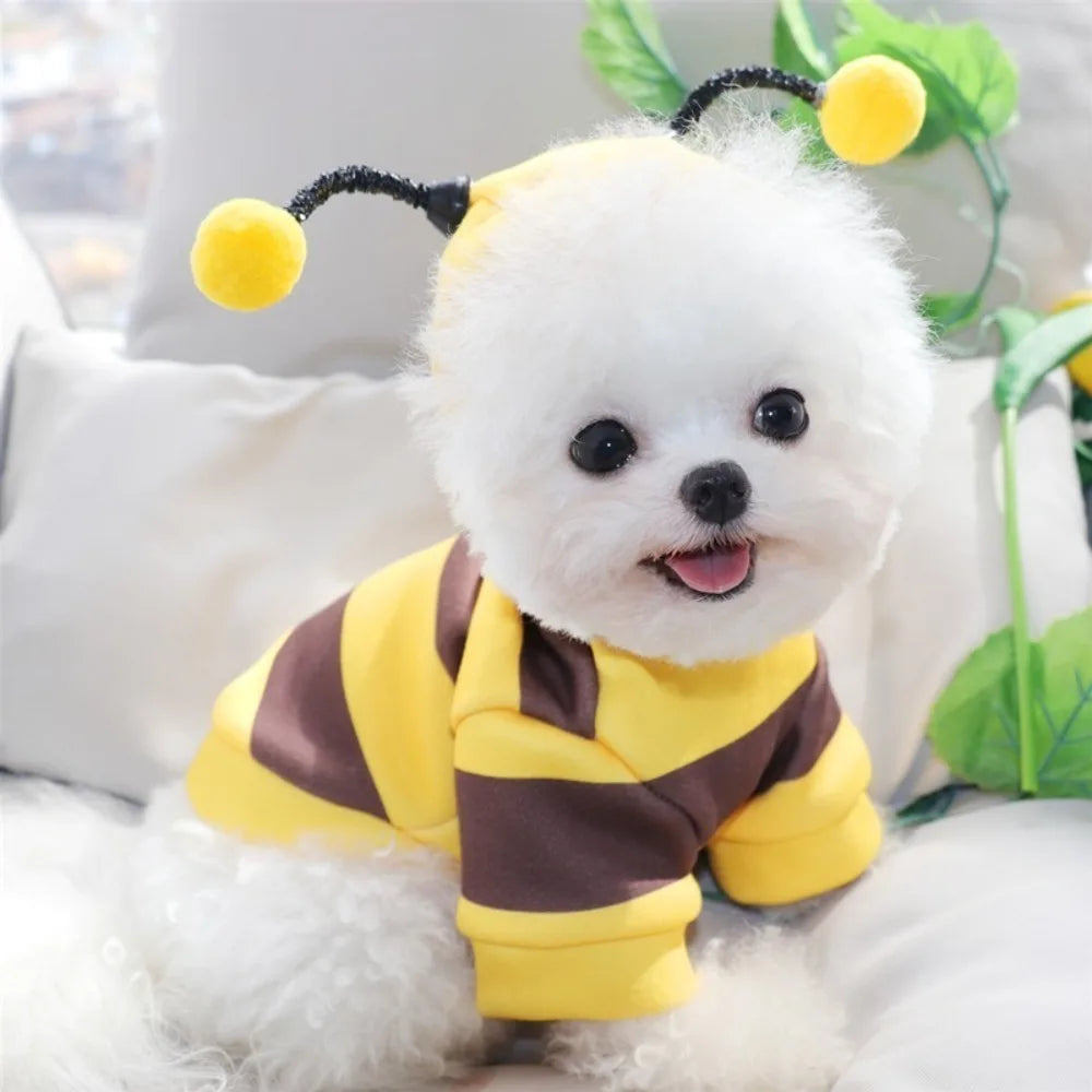 New Outfit Puppy Apparel Polyester Cartoon Dog Cat Hoodie Pet Products Halloween Cosplay Costumes