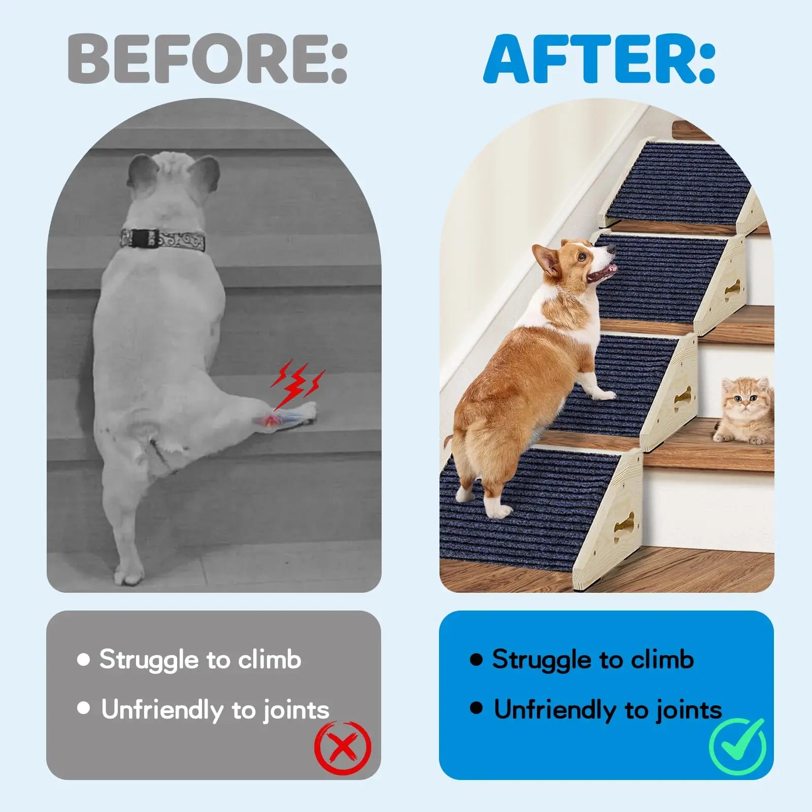 Pet Dog Stair Ladder Supplies Ideal Gifts Anti Slip Multifunctional Ornament Dog Ramp for Animals High Bed Cars Kitten