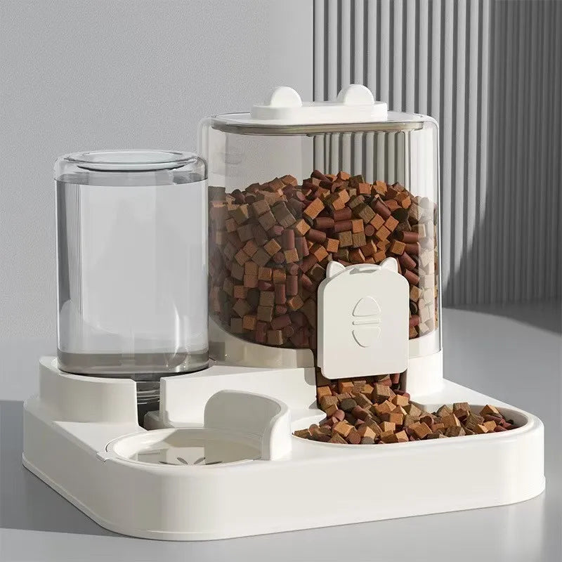 Automatic Pet Feeder with Water Fountain — Large Capacity Food Dispenser for Dogs & Cats