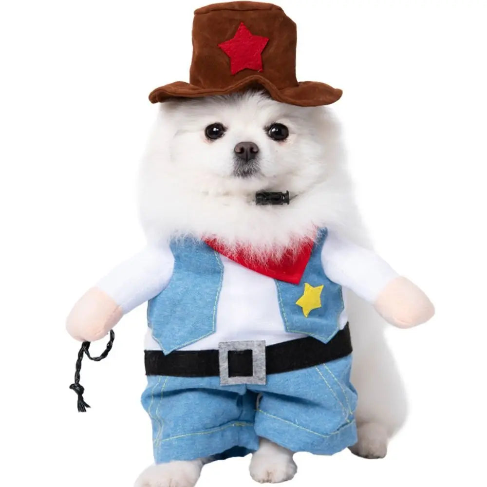 Easy To Wear Halloween Pet Costume Soft Fabric Uniform Dog Cosplay Clothing Funny Pet Supplies Kitten Puppy Costume