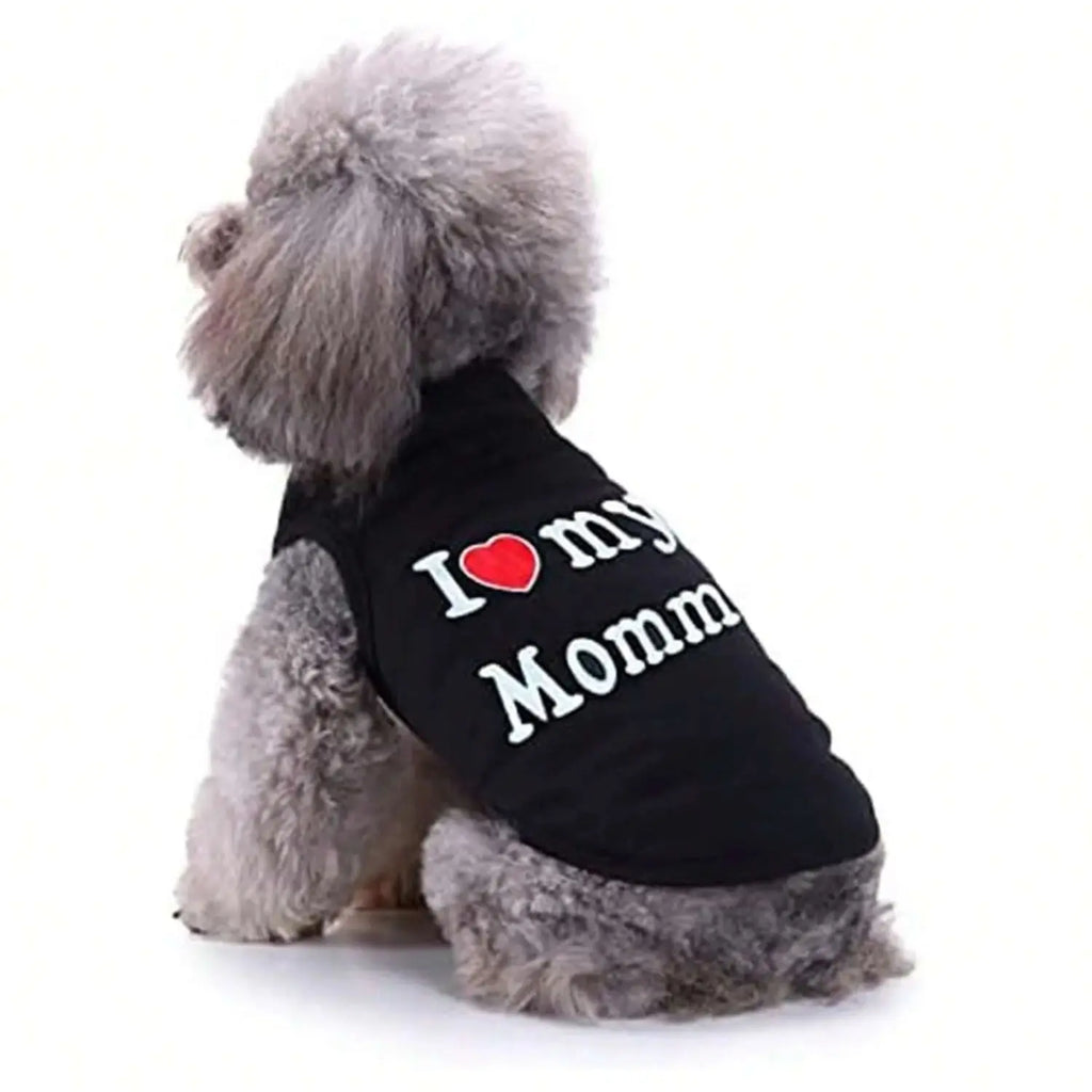 Pet Dog Vest T-Shirt I Love My Daddy Mommy Vest Gift Costume Clothes for Small Puppy Cat Kitten Yorkshire Chihuahua Poodle