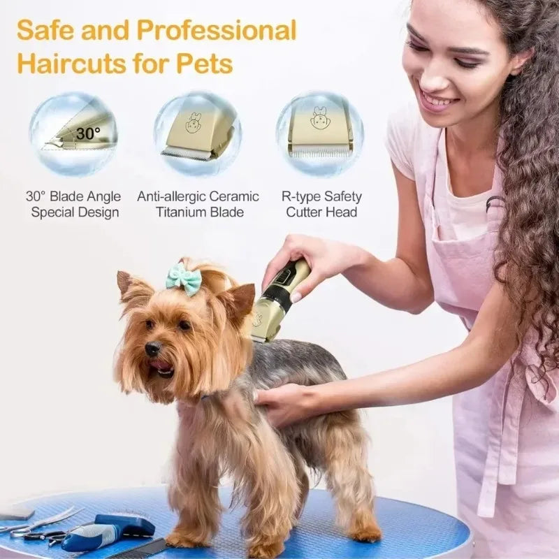 Dog Clipper Dog Hair Clippers Grooming Pet Cat Haircut Trimmer Shaver Set Cordless Rechargeable Professional Dog Hair Trimmer