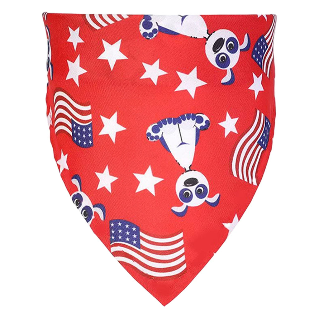 Pet Bandana 4th July Patriotic American Flag Dog Scarf Triangular Pet Accessory Dog Bandana Soft Pet Neckwear