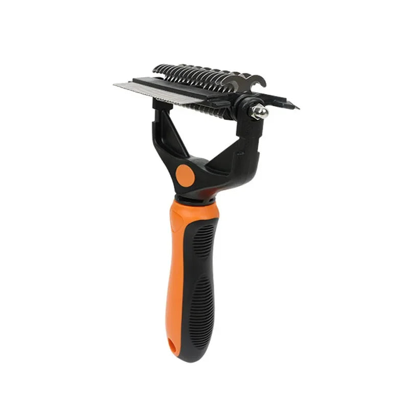 3-in-1 Pet Deshedding Brush — Hair Remover, Knot Cutter & Comb