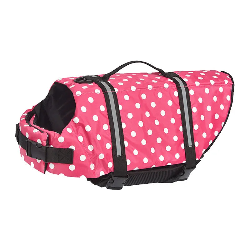 Reflective Dog Life Jacket — Adjustable Summer Swimwear Safety Vest