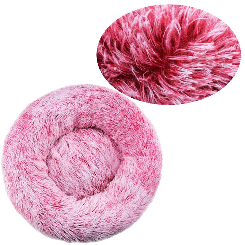 Super Soft Round Plush Pet Bed — 6 Sizes for Cats & Dogs