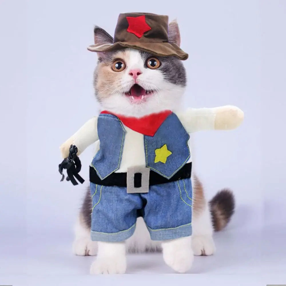 Easy To Wear Halloween Pet Costume Soft Fabric Uniform Dog Cosplay Clothing Funny Pet Supplies Kitten Puppy Costume