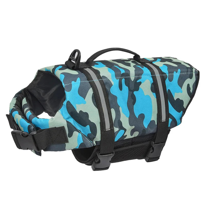Reflective Dog Life Jacket — Adjustable Summer Swimwear Safety Vest
