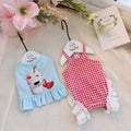 Dog Pajama, Plaid Printed Four-legged Pet Clothes, Soft Vest Outfit For Puppy Small Dogs