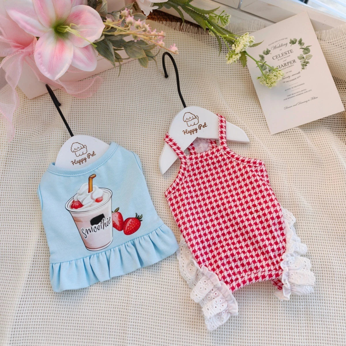 Dog Pajama, Plaid Printed Four-legged Pet Clothes, Soft Vest Outfit For Puppy Small Dogs