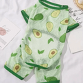Cartoon Print Cat Cooling Jumpsuit Breathable Mesh Sun Protection Pet Four-legged Clothes Ultra-thin Summer Cat Clothes Travel